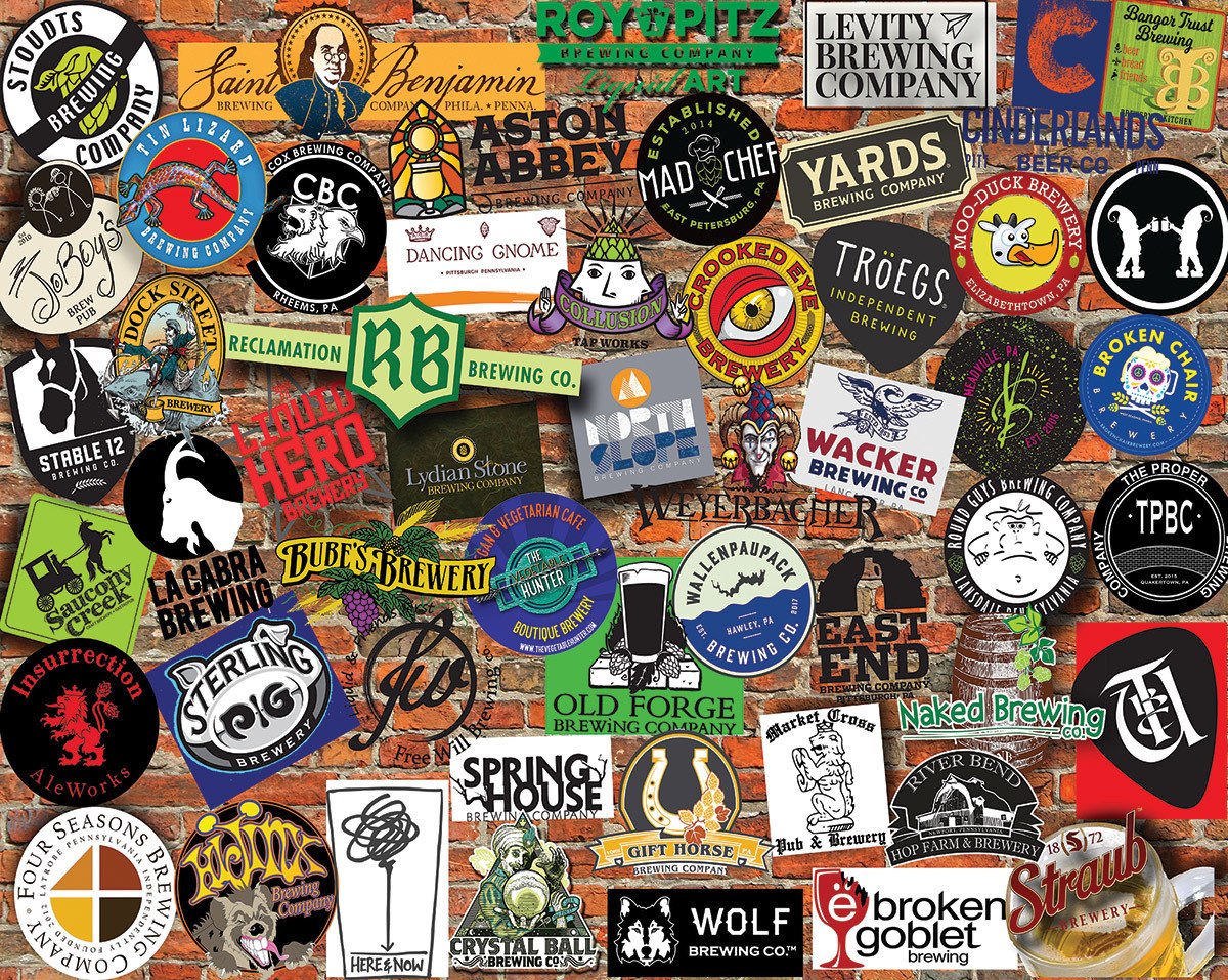 Pennsylvania Beers - 1000pc Jigsaw Puzzle By White Mountain  			  					NEW