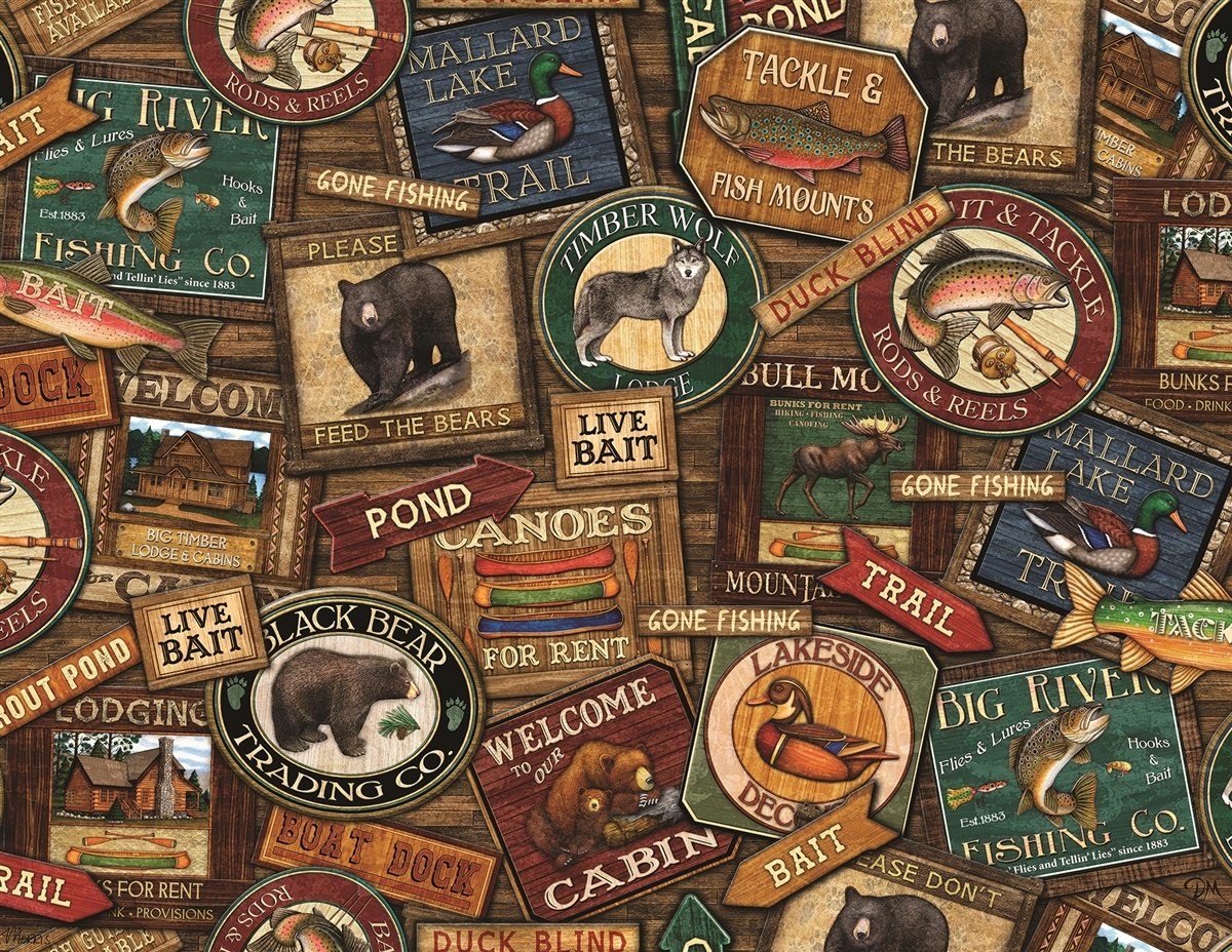 Lodge Signs - 500pc Jigsaw Puzzle By Springbok  			  					NEW