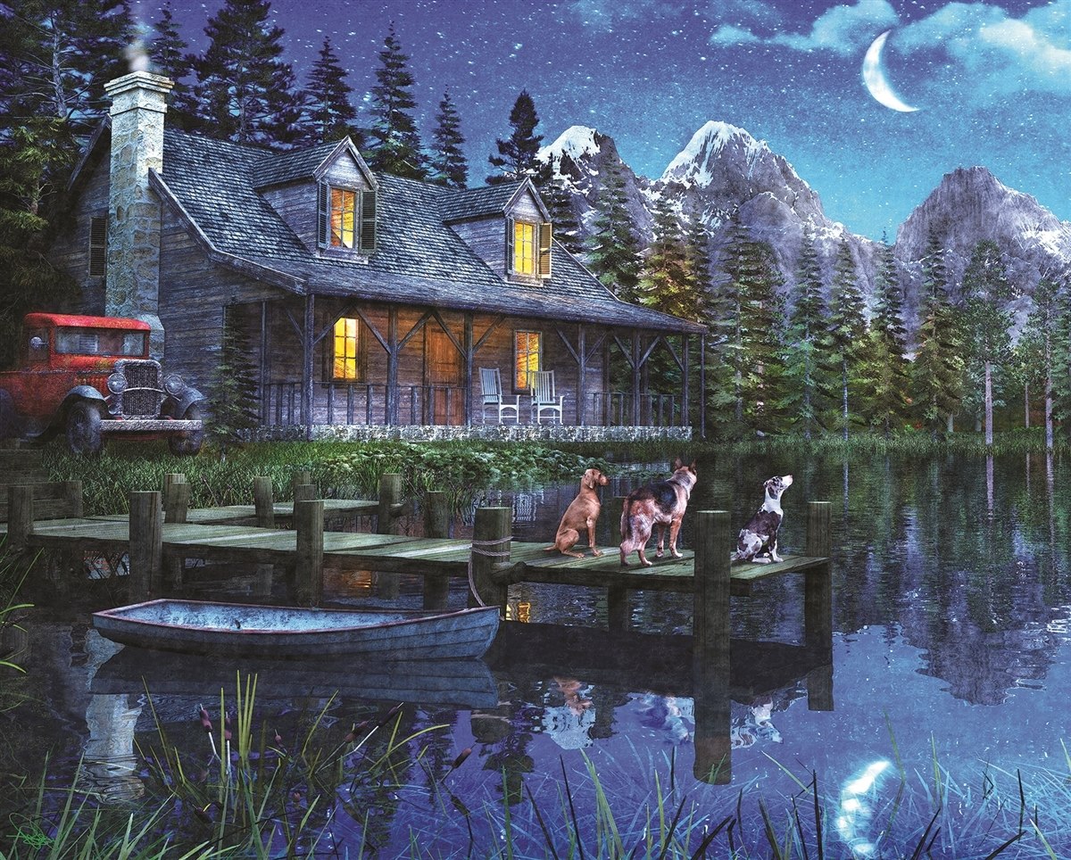 Moonlit Night - 1000pc Jigsaw Puzzle By Springbok  			  					NEW