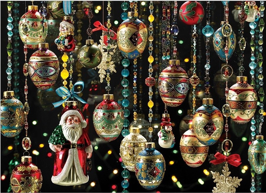 Christmas Ornaments - 1000pc Jigsaw Puzzle By Cobble Hill  			  					NEW