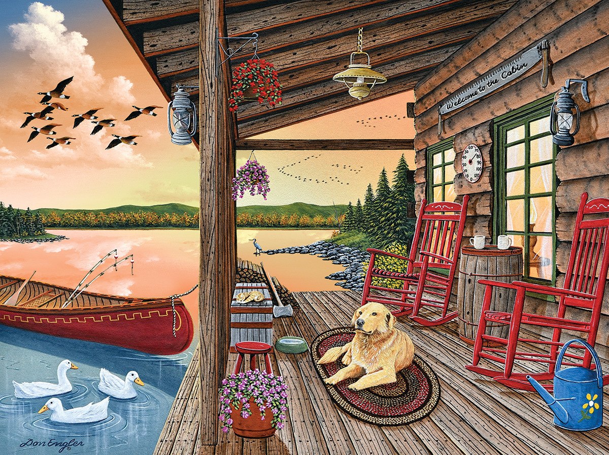 Welcome to the Cabin - 1000pc Jigsaw Puzzle By White Mountain  			  					NEW