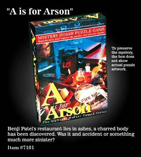 A is for Arson - 2 x 500pc TDC Mystery Jigsaw Puzzle