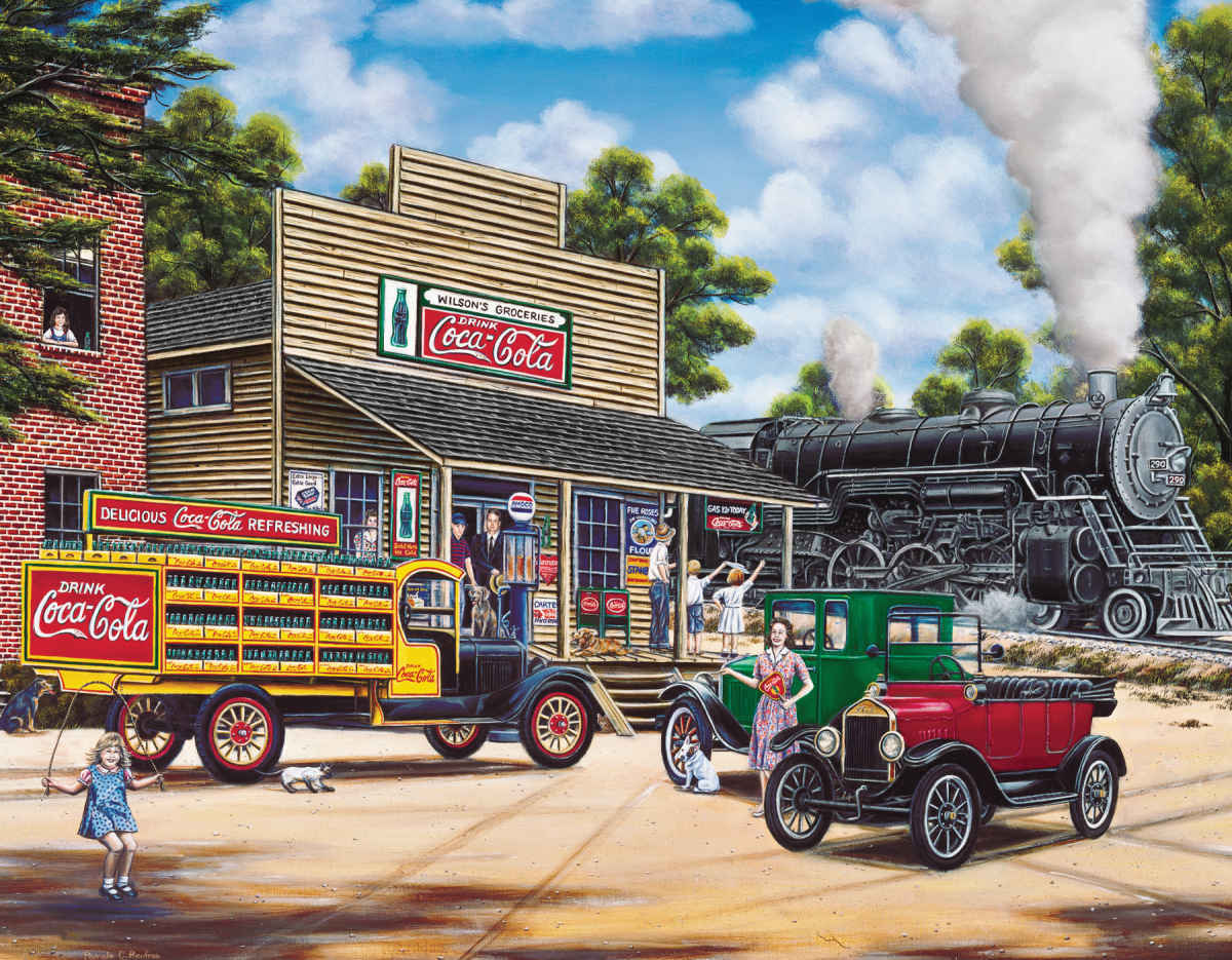 All Aboard - 1000pc Coca-Cola Jigsaw Puzzle by Springbok