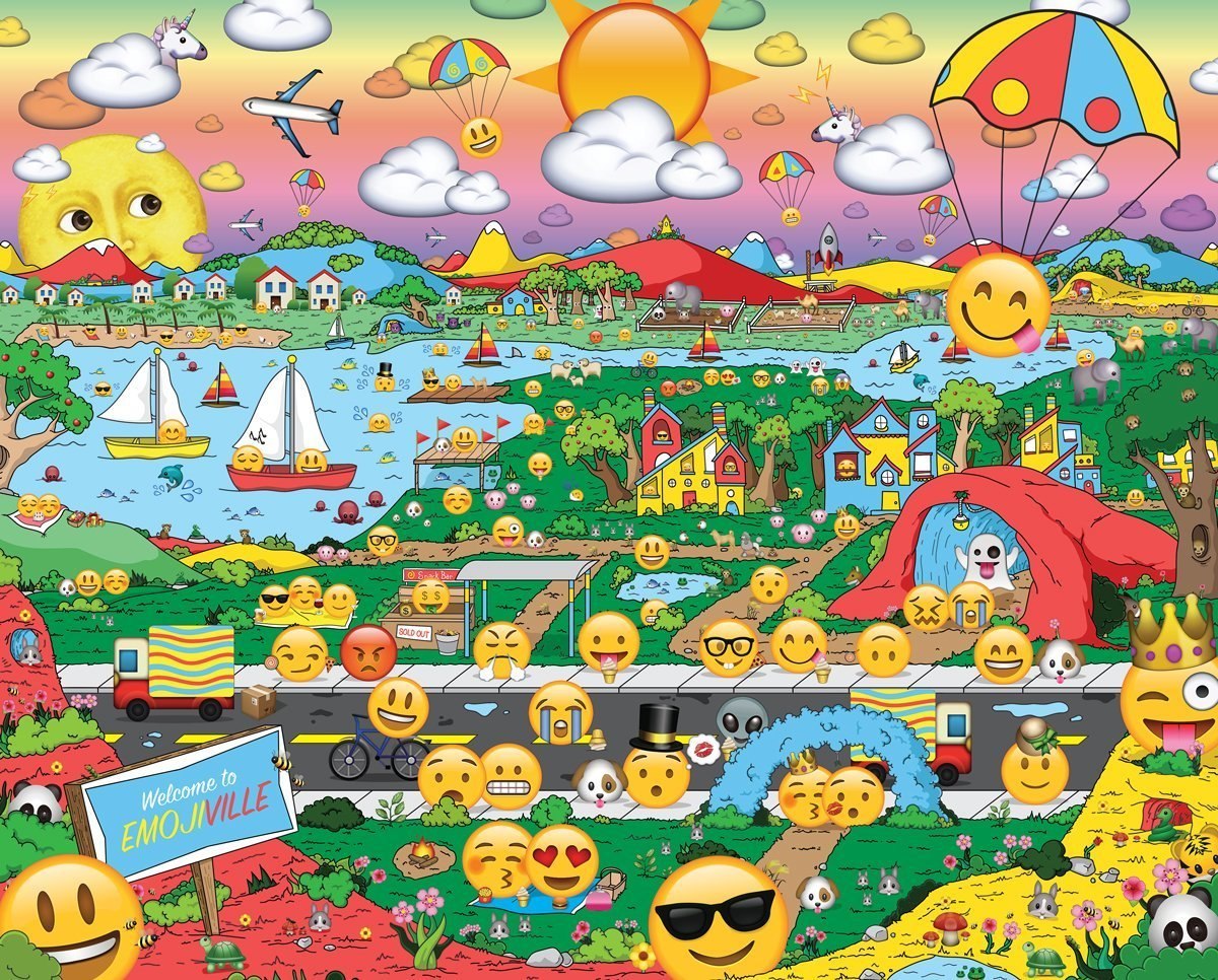 Emojiville - 1000pc Jigsaw Puzzle By Springbok  			  					NEW