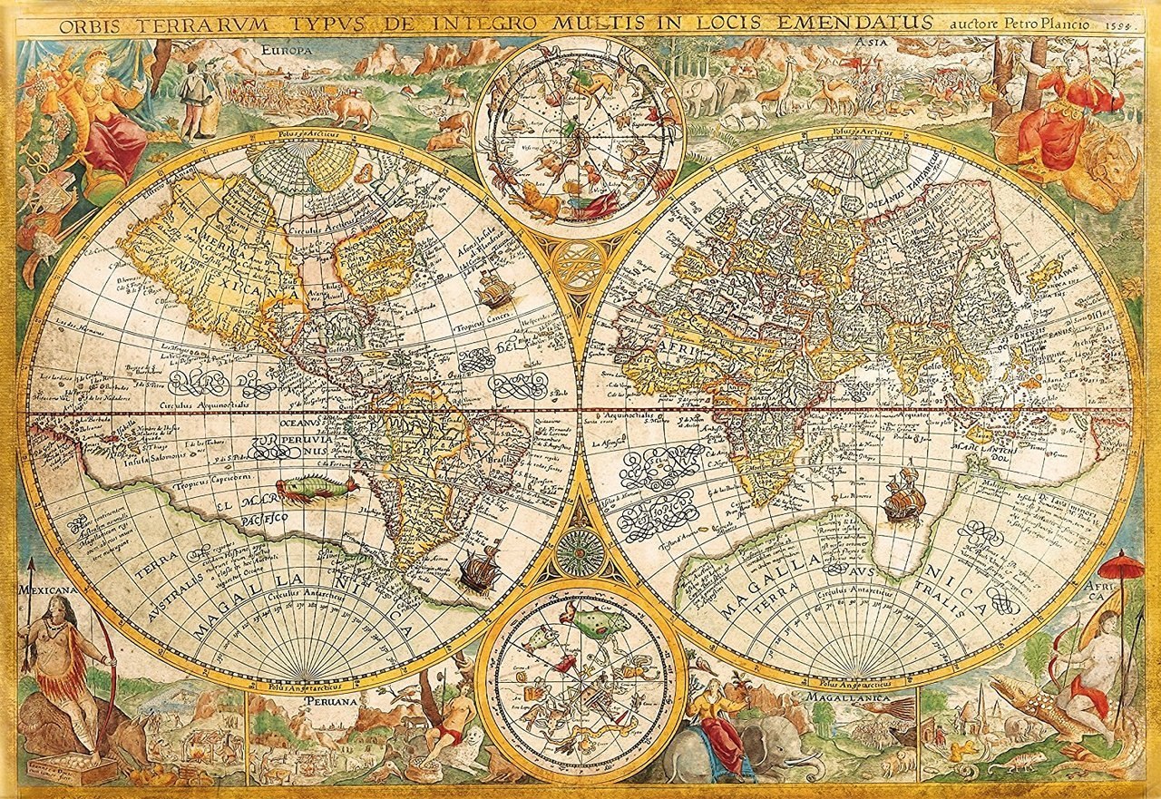 Ancient Map - 2000pc Jigsaw Puzzle by Clementoni