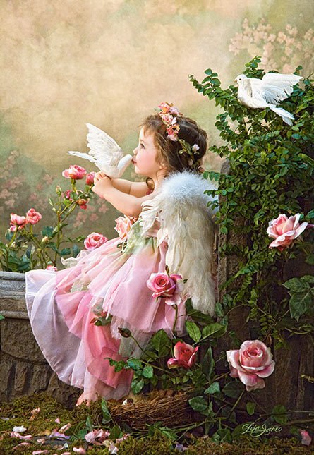 Angel Kisses - 1000pc Jigsaw Puzzle by Castorland