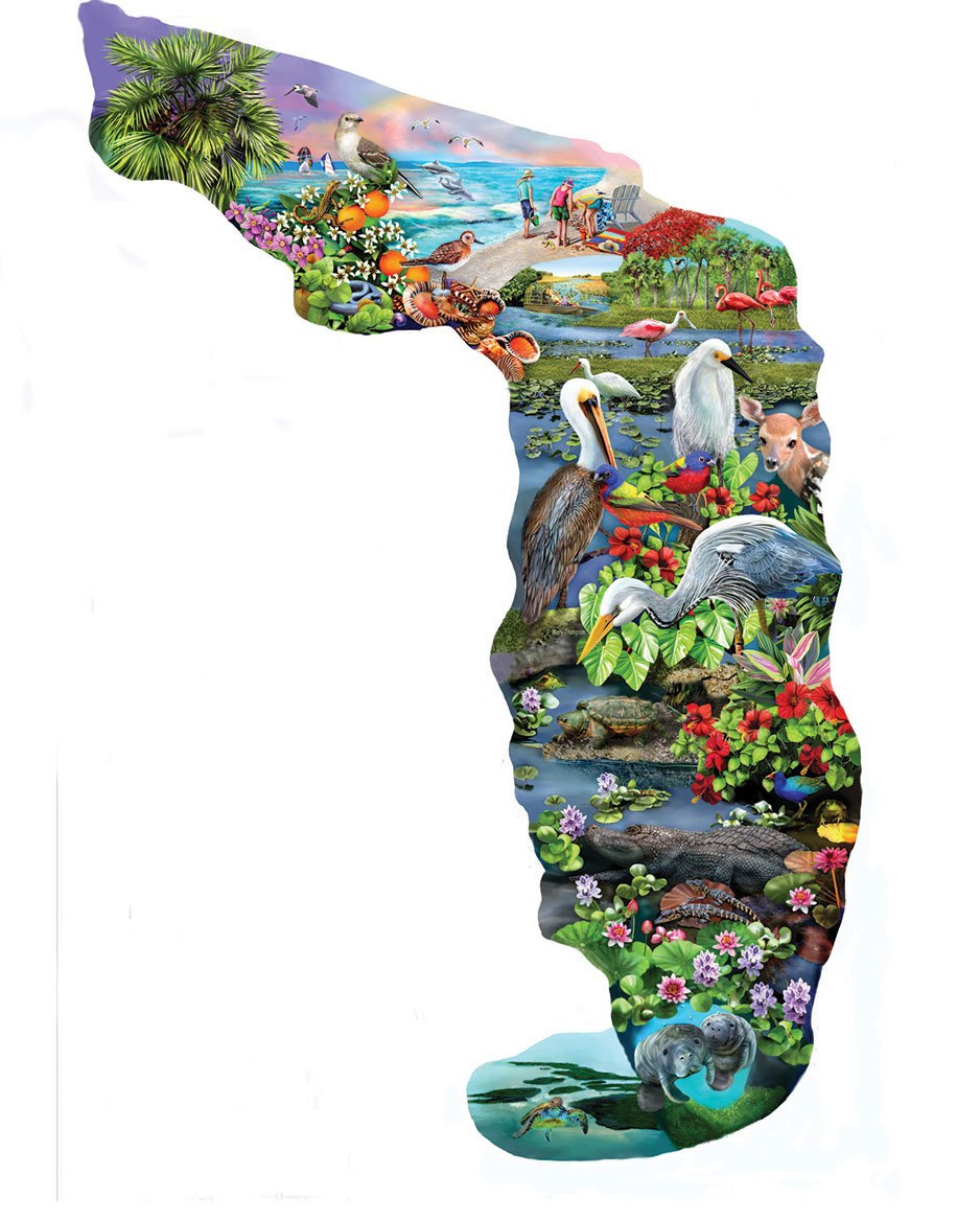 Florida Wildlife - 845pc Shape Jigsaw Puzzle by SunsOut