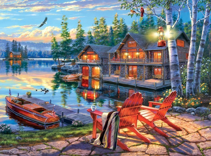 Darrell Bush: Loon Lake - 1000pc Jigsaw Puzzle by Buffalo Games