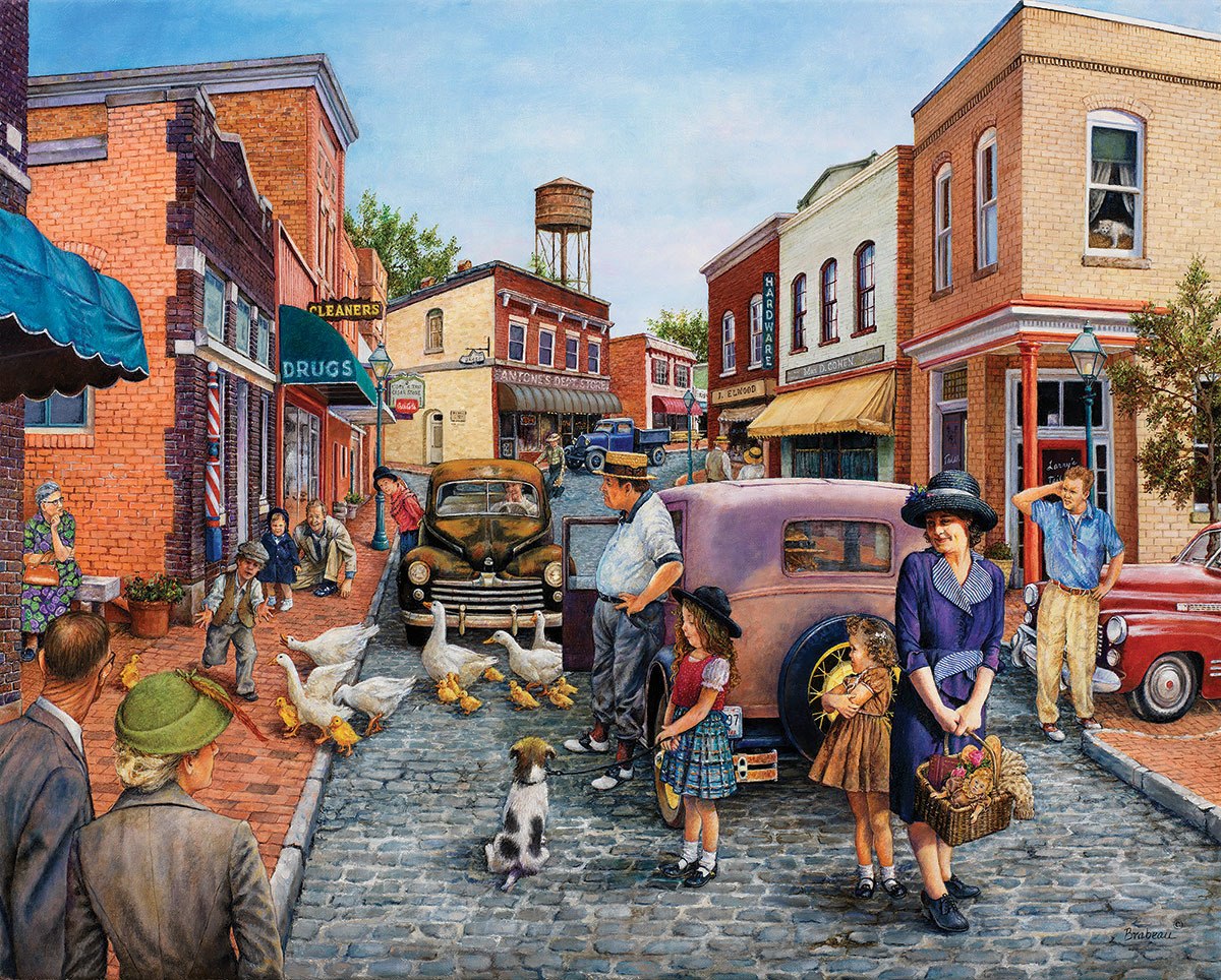 Duck Crossing - 1000pc Jigsaw Puzzle By White Mountain