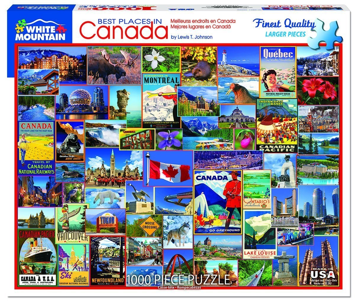 Best Places in Canada - 1000pc Jigsaw Puzzle By White Mountain  			  					NEW - image 1