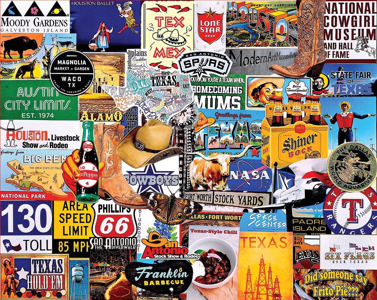 I Love Texas - 1000pc Jigsaw Puzzle By White Mountain