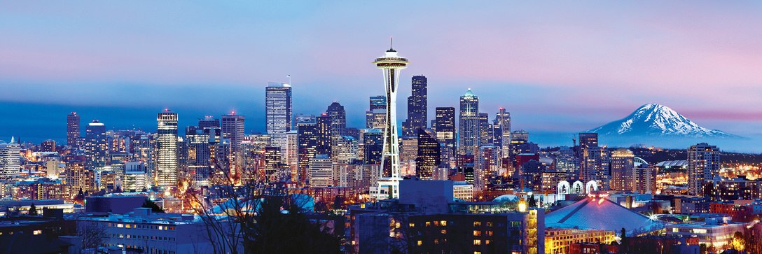 Cityscape: Seattle - 1000pc Panoramic Jigsaw Puzzle by Masterpieces