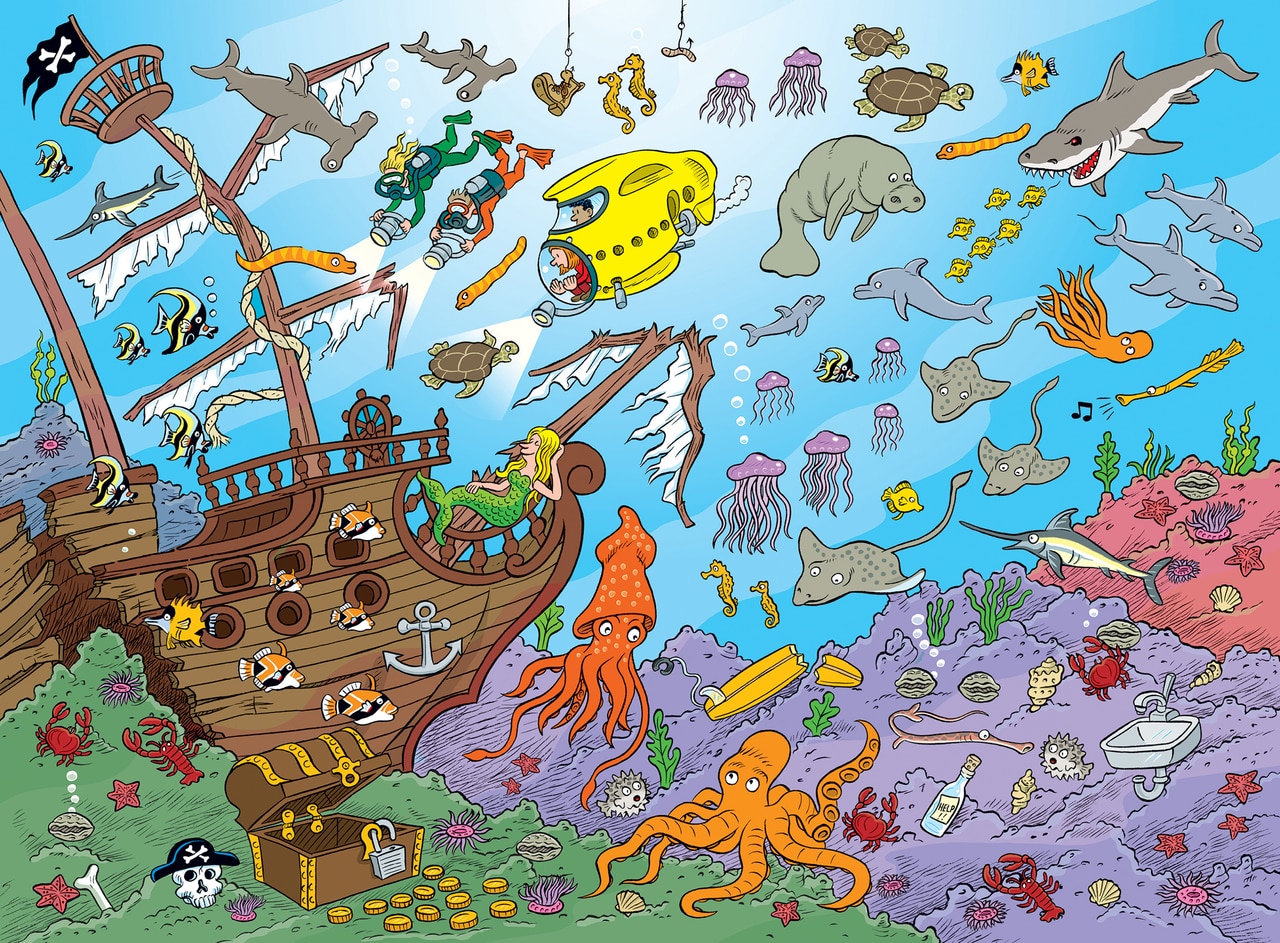 101 Things To Spot: Underwater - 101pc Jigsaw Puzzle by Masterpieces  			  					NEW
