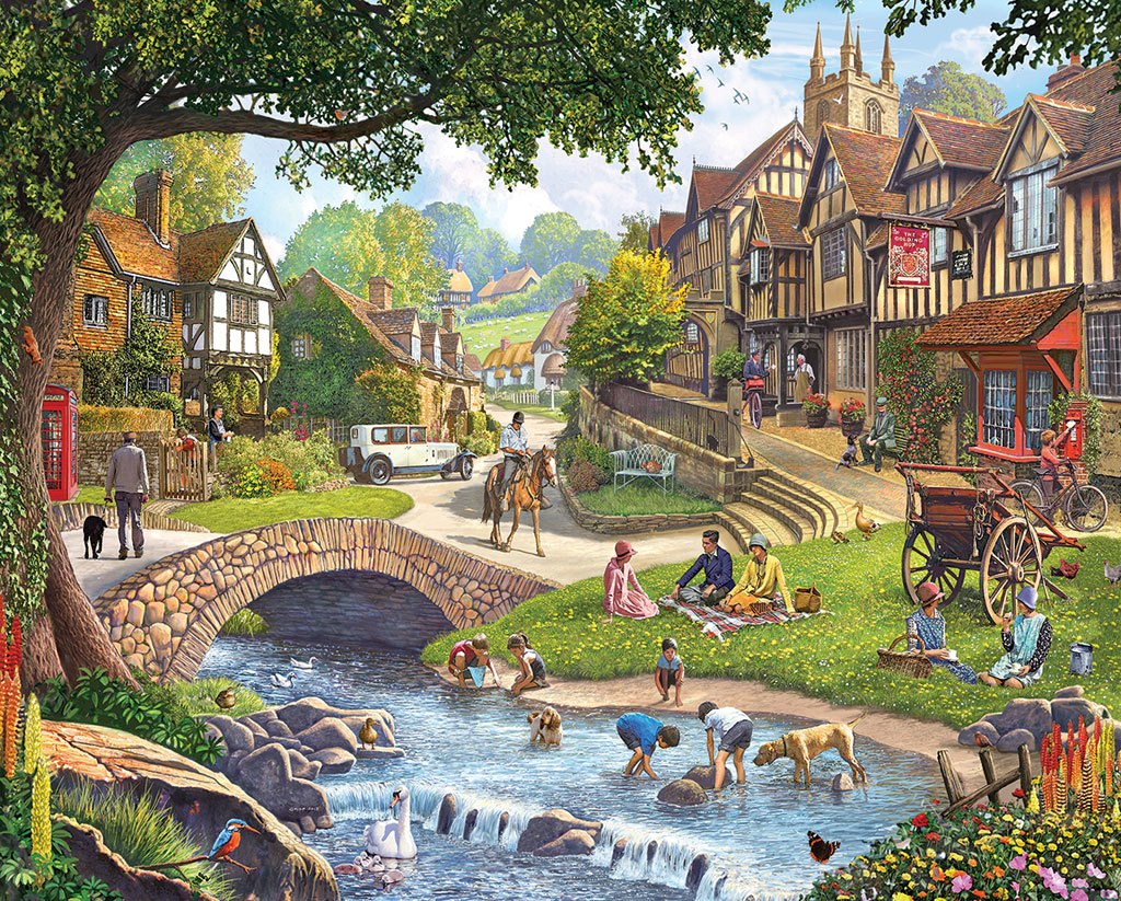Summer Village - 1000pc Jigsaw Puzzle By White Mountain