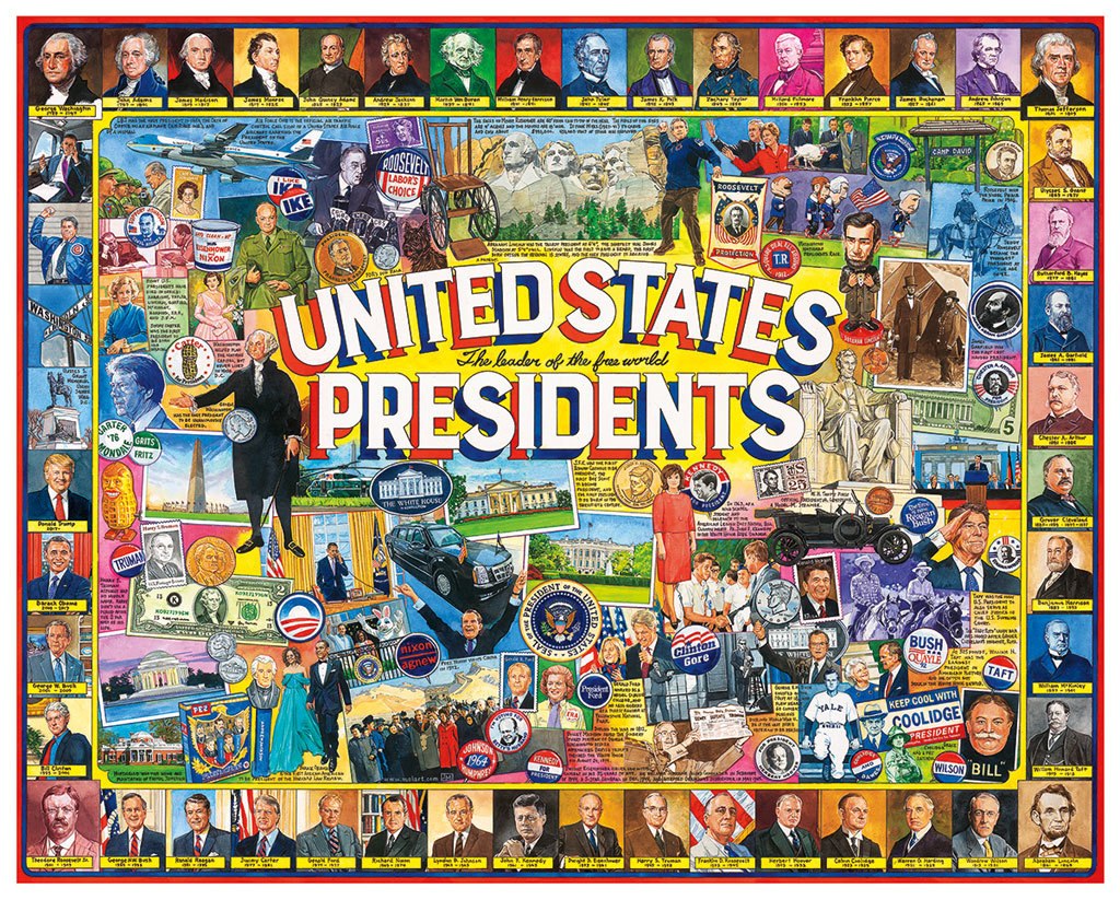 US Presidents Collage (Available Winter 2016) - 1000pc Jigsaw Puzzle By White Mountain