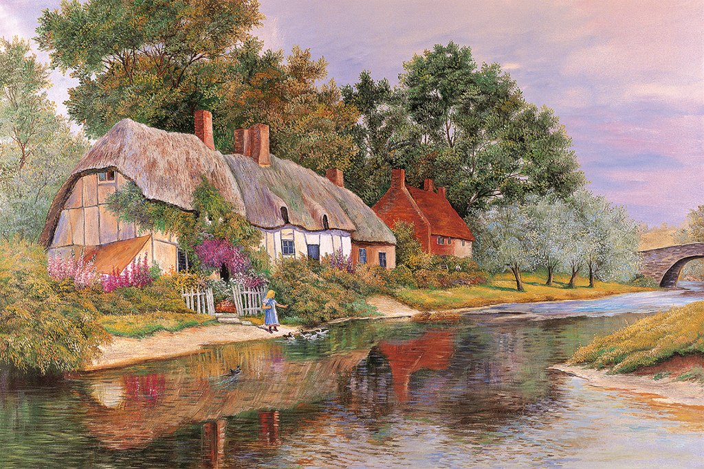 Little Girl By The Lake - 1500pc Jigsaw Puzzle by Tomax