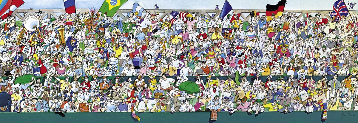 Blachon: Sports Fans - 1000pc Panoramic Jigsaw Puzzle By Heye  			  					NEW
