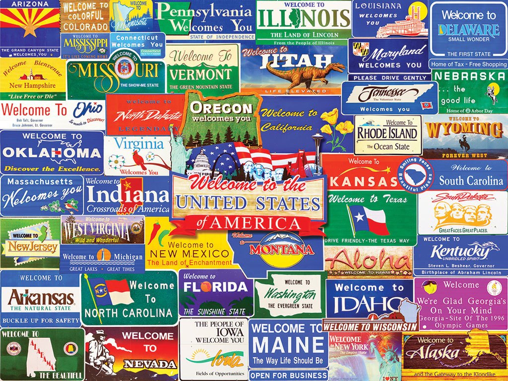 Welcome to America - 1000pc Jigsaw Puzzle by White Mountain