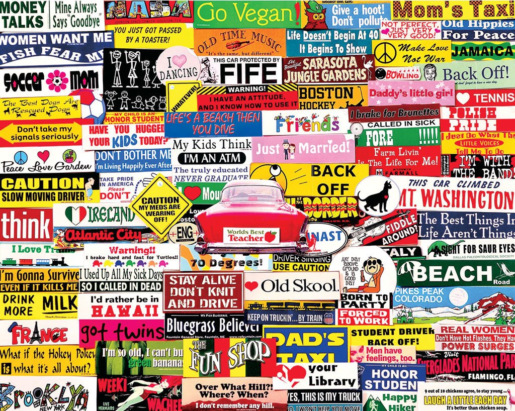 Bumper Stickers - 1000pc Jigsaw Puzzle by White Mountain