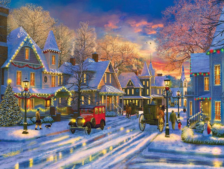 Small Town Holiday - 300pc Jigsaw Puzzle By Sunsout
