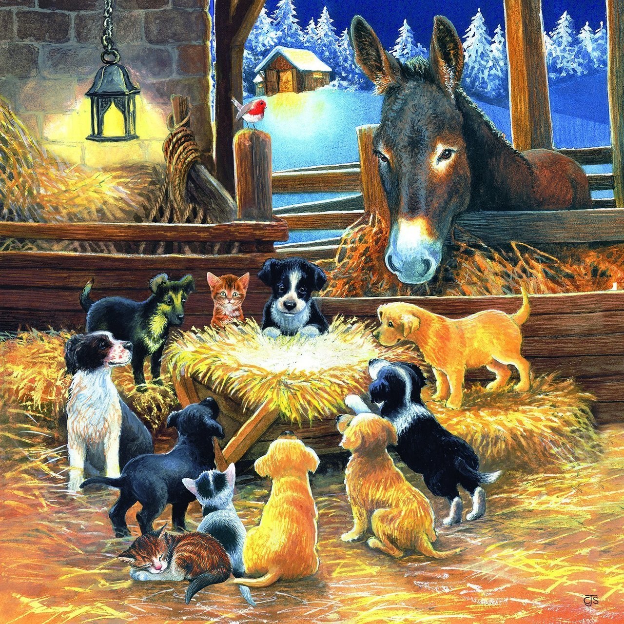 Barnyard Nativity - 500pc Jigsaw Puzzle by SunsOut
