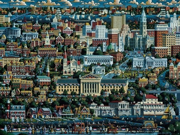 Philadelphia - 500pc Jigsaw Puzzle by Dowdle