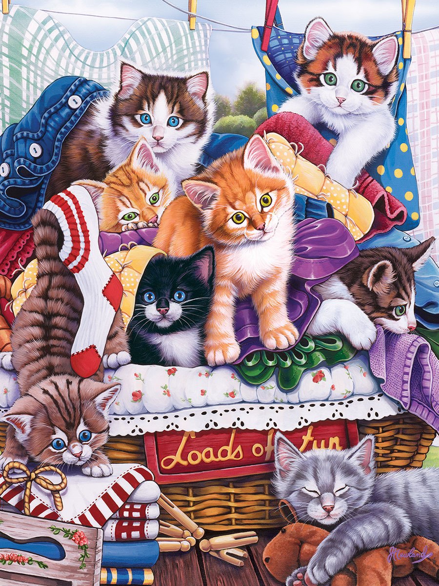 Playful Paws: Loads of Fun - 300pc EzGrip Jigsaw Puzzle by Masterpieces  			  					NEW