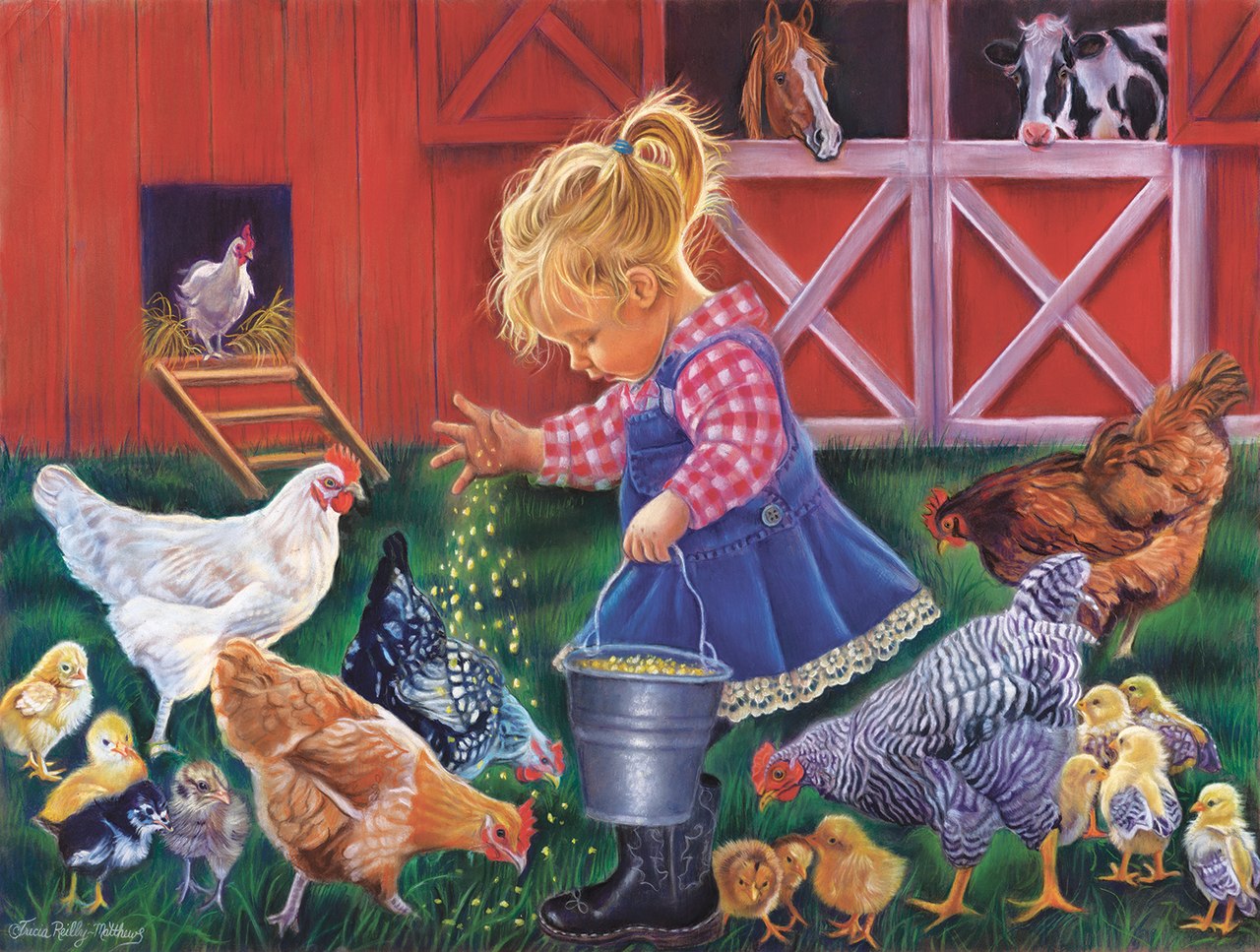 Little Farm Girl - 500pc Jigsaw Puzzle by Sunsout  			  					NEW