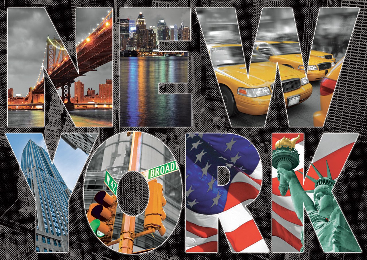 New York Collage - 1000pc Jigsaw Puzzle by Educa