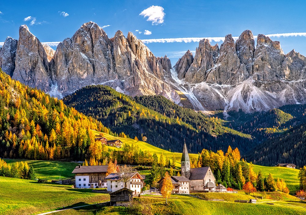 Santa Maddalena in Val di Funes, Italy - 500pc Jigsaw Puzzle by Castorland  			  					NEW