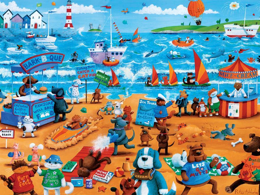 Paws & Claws: Cats and Dogs - 300pc Oversized Jigsaw Puzzle by Ceaco