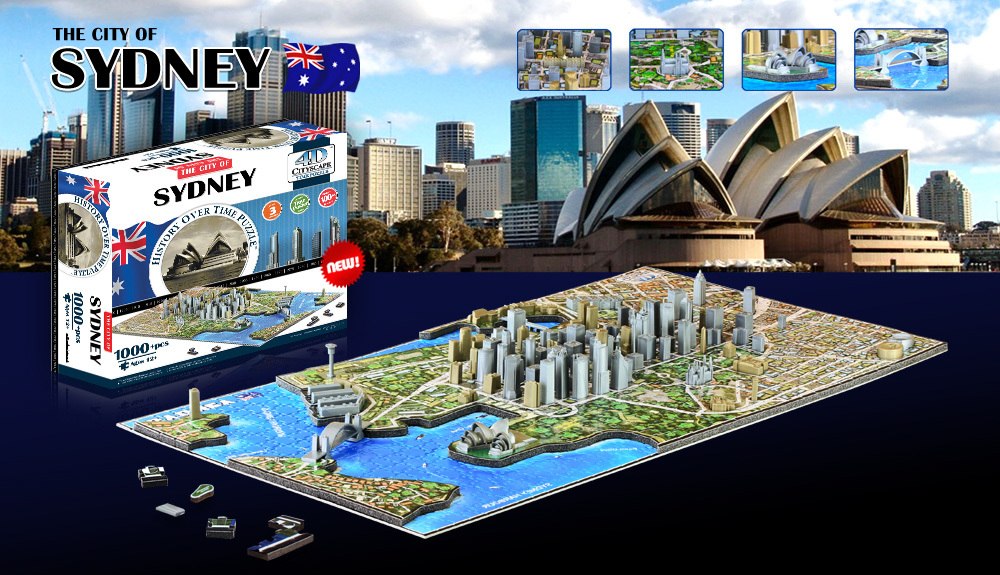 Sydney - 1000pc 4D Cityscape Educational Jigsaw Puzzle - image 1