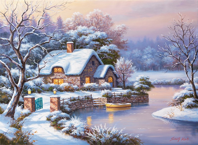 Winter Evening - 1000pc Jigsaw Puzzle by Anatolian