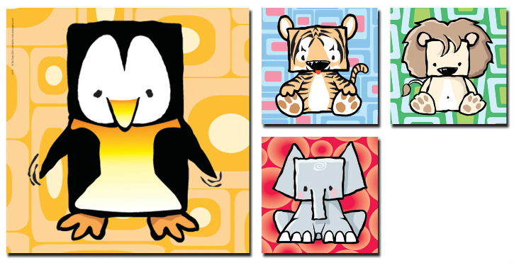 Megaminimals - 4 x 16pc Jigsaw Puzzles by EDUCA