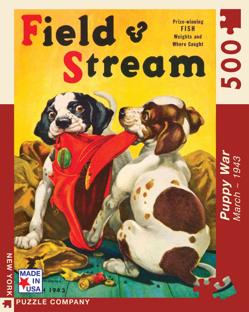 Puppy War - 500pc Jigsaw Puzzle by New York Puzzle Co.