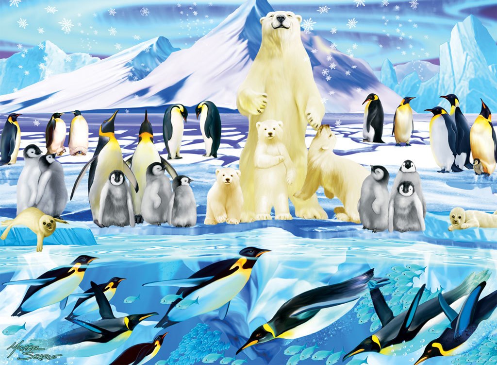 Penguin Plunge - 100pc Jigsaw Puzzle by White Mountain