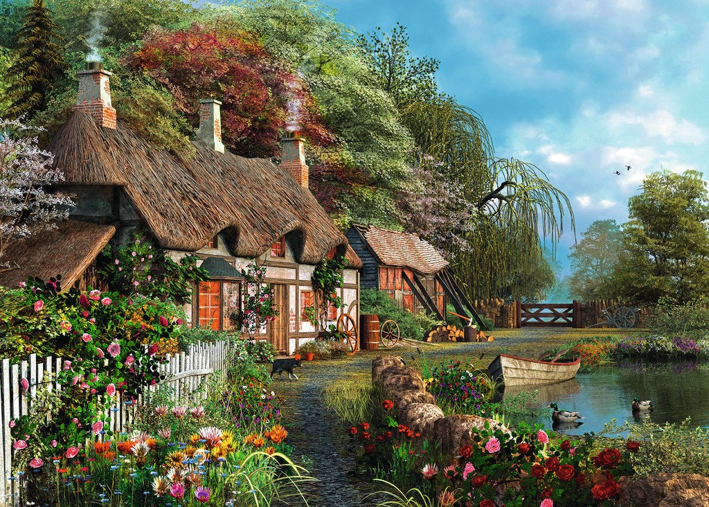 Cottage on a Lake - 300pc Large Format by Ravensburger