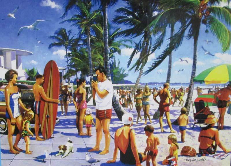 Lido Beach - 1000pc Jigsaw Puzzle by Lafayette Puzzle Factory