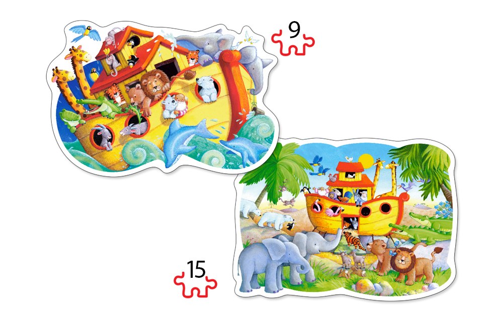 Noah's Ark - 2 x 9pc Jigsaw Puzzle By Castorland