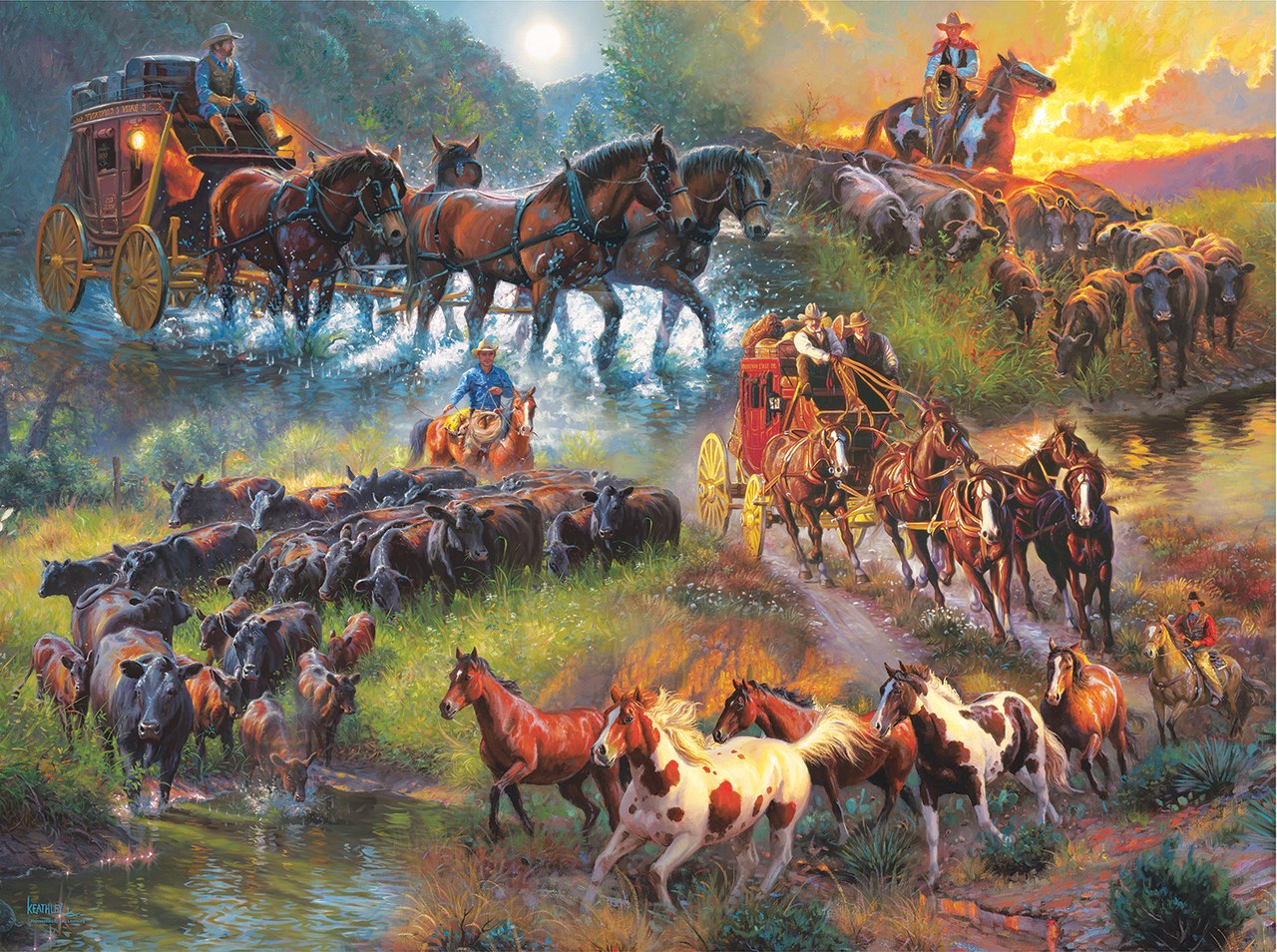 Wagon Trails - 1000pc Jigsaw Puzzle By Sunsout  			  					NEW