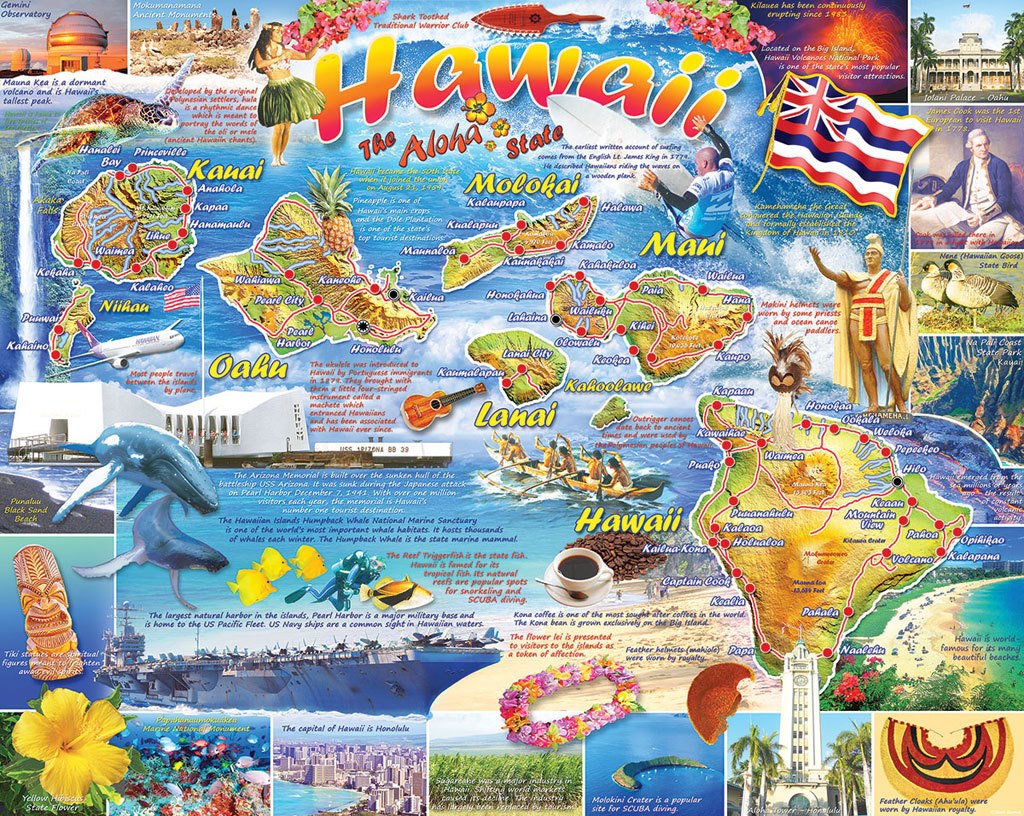 Hawaii - 1000pc Jigsaw Puzzle by White Mountain