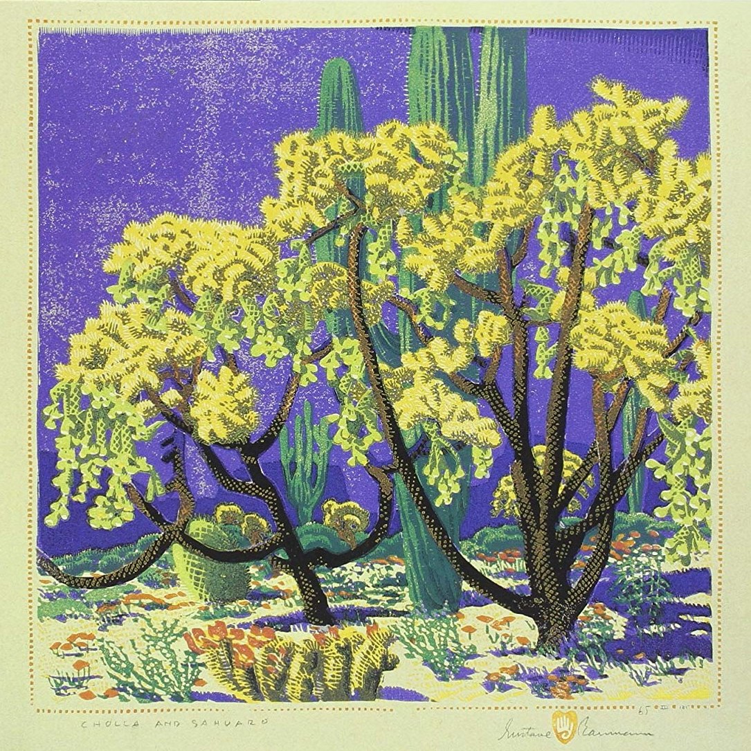 Baumann: Cholla and Sahuaro - 500pc Jigsaw Puzzle by Pomegranate  			  					NEW