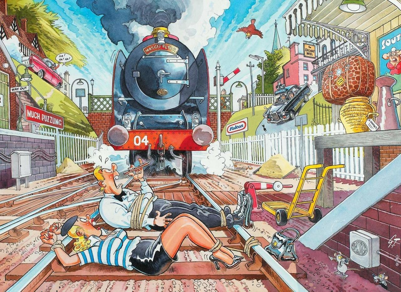 WASGIJ: Destiny 1 Retro, The Wasgij Express! - 1000pc Jigsaw Puzzle By Jumbo  			  					NEW