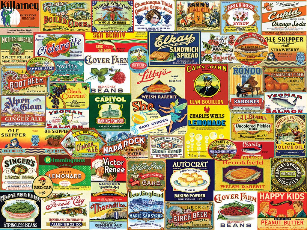 Vintage Food & Drink - 1000pc Jigsaw Puzzle By White Mountain