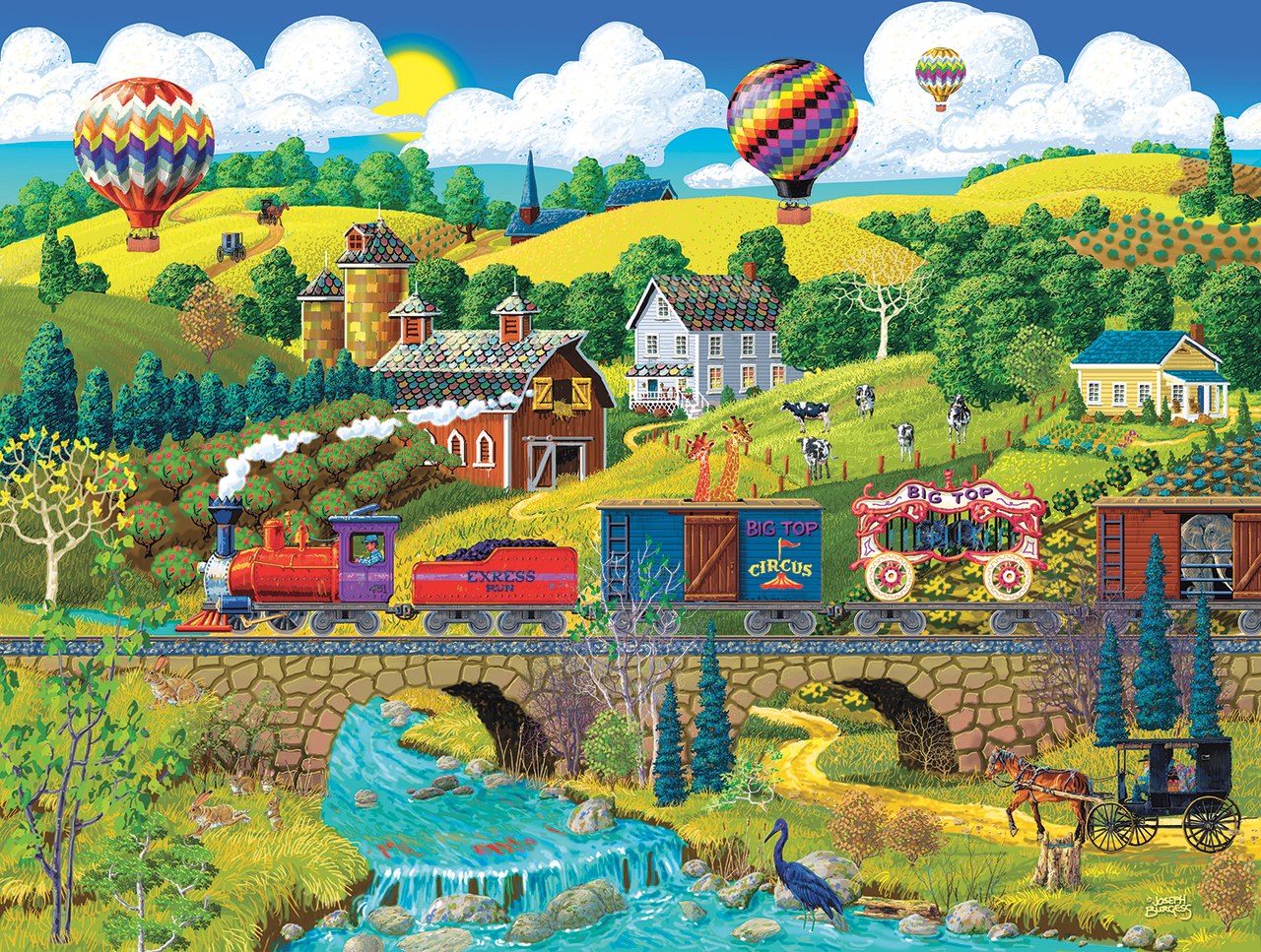 Big Top Circus Train - 500pc Jigsaw Puzzle By Sunsout  			  					NEW