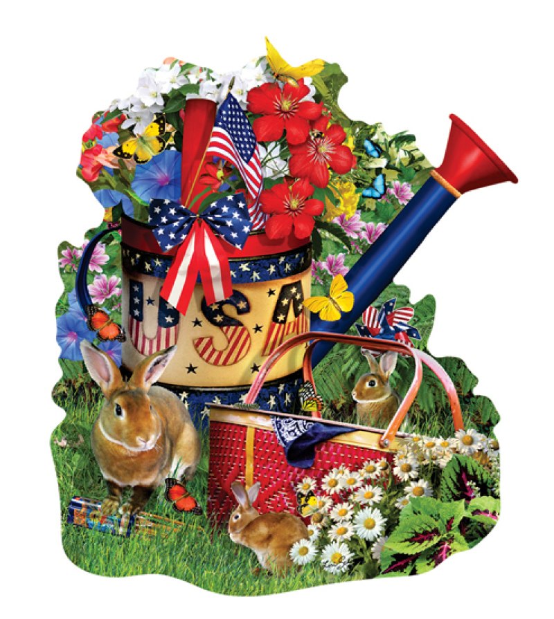Summer Watering Can - 1000pc Shaped Jigsaw Puzzle By Sunsout  			  					NEW