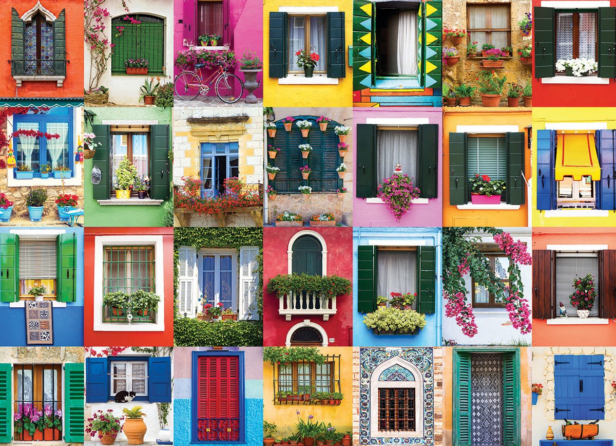 Mediterranean Windows - 1000pc Jigsaw Puzzle by Eurographics  			  					NEW