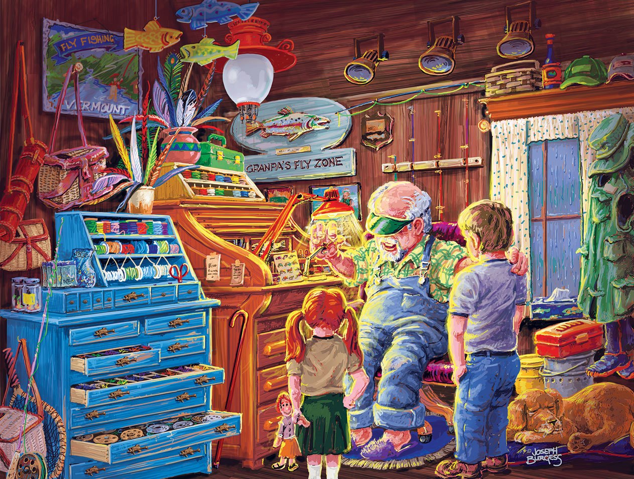 The Fly Maker - 300pc Large Format Jigsaw Puzzle by SunsOut