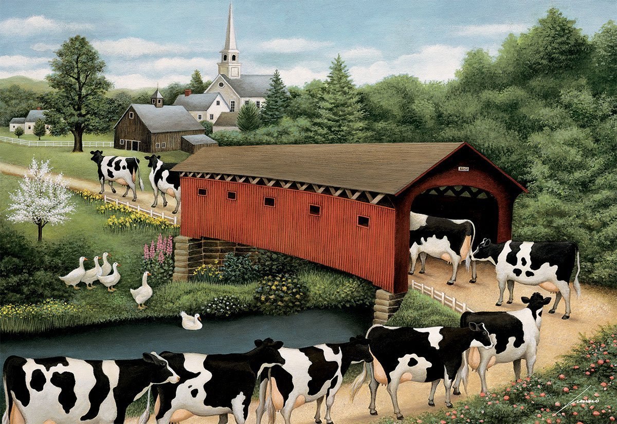 Cows Cows Cows - 1000pc Jigsaw Puzzle by Lang  			  					NEW
