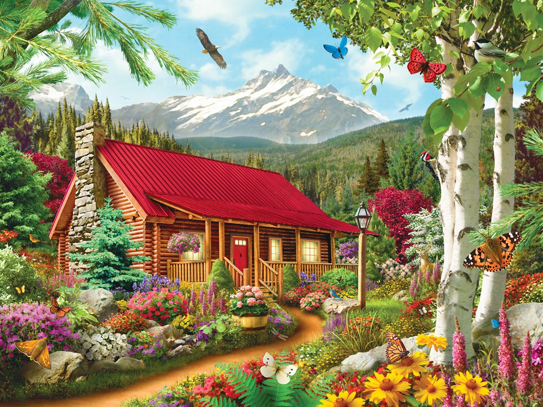 Memory Lane: Mountain Hideaway - 300pc EZ Grip Jigsaw Puzzle by Masterpieces